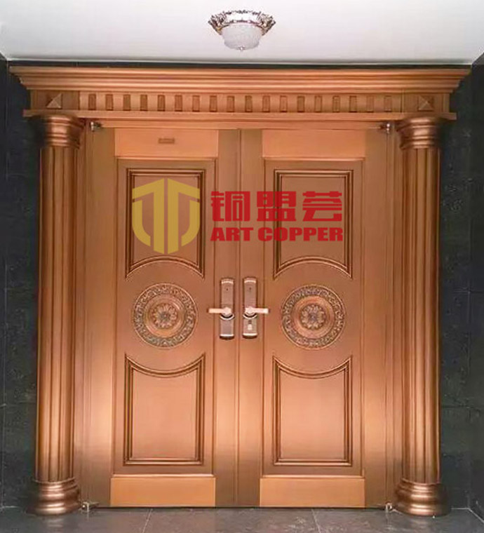 銅門安裝案例_銅盟薈