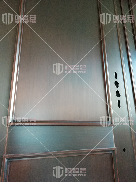 家用銅門實景案例_子母銅門現(xiàn)場圖片_銅盟薈銅門